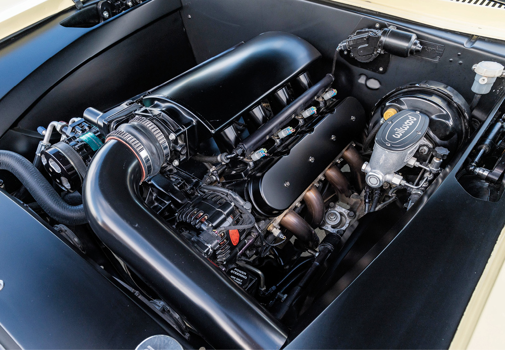engine view of '67 Camaro