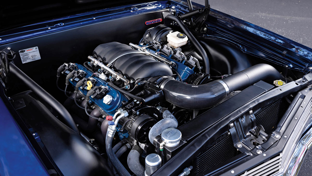 engine inside of a ’65 Chevrolet Chevelle Malibu SS