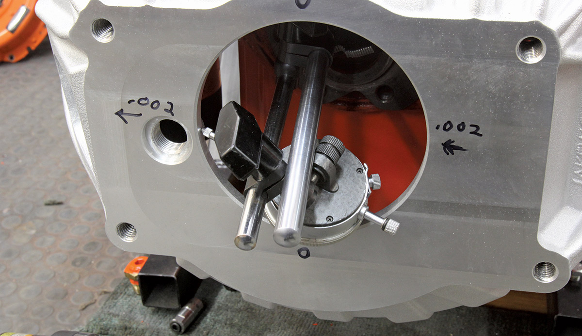 Regardless of which clutch you select it’s imperative that the bellhousing be dialed in within the 0.005-inch spec to ensure the input shaft of the transmission is aligned with the centerline of the crankshaft. If the bellhousing is not properly aligned, even the best clutch will not perform properly. This step is essential to ensure proper clutch performance.