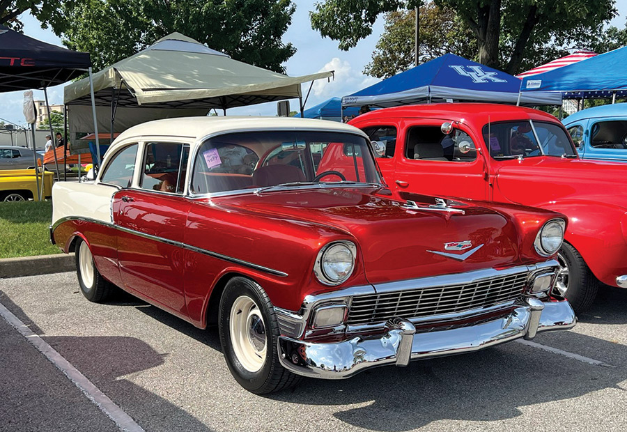 Chevy parked in a parking spot