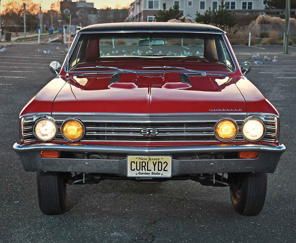 front view of red ’67 Chevelle Super Sport