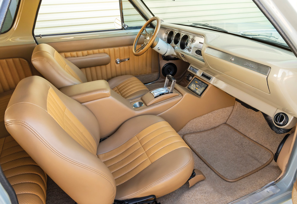 light brown interior and leather seats