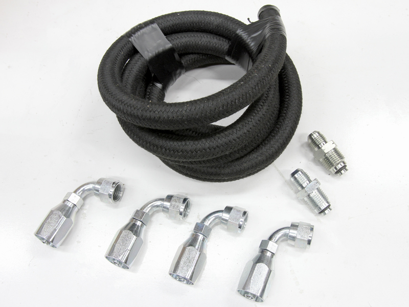 Power Steering Hose Kit Black AQP -6AN High Pressure