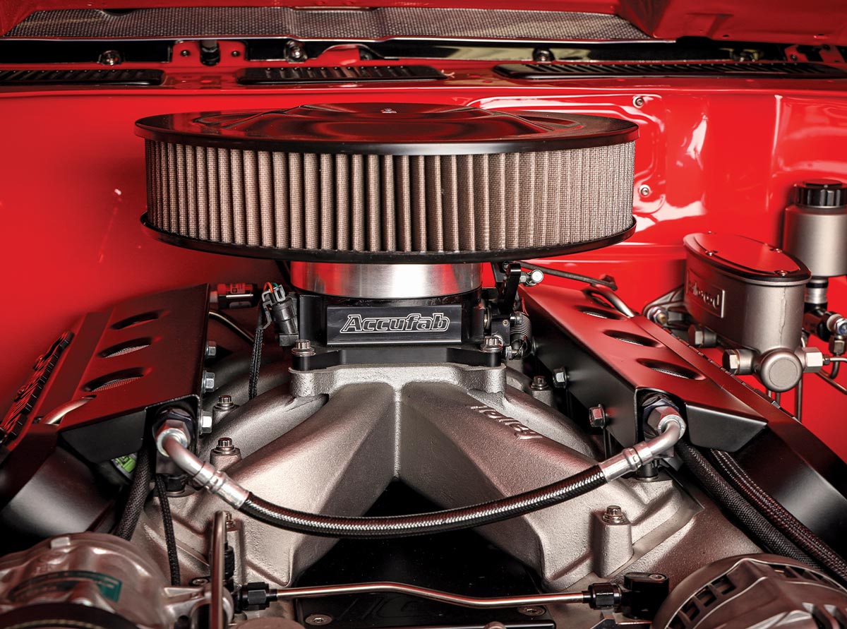 front view of the ’70 El Camino's engine