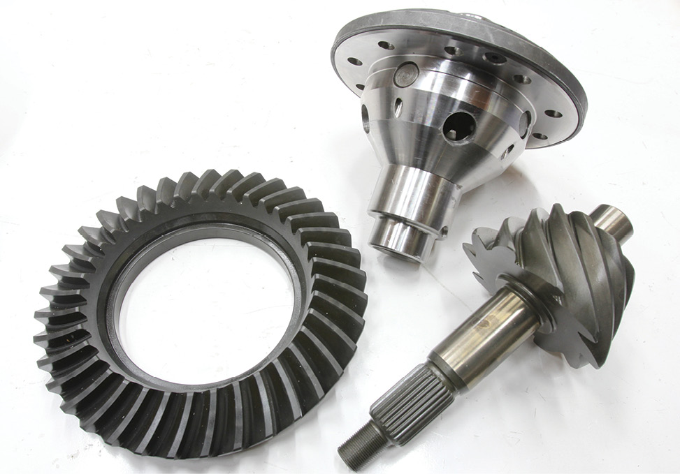 A Summit Racing Trac-Loc Differential (PN- SUM-CTF9TRACL31) will be used to ensure both tires put the power to the pavement evenly while a similarly branded 3.70:1 ring-and-pinion set (PN- SUM-740910) will keep the tires spinning at a manageable rpm. 