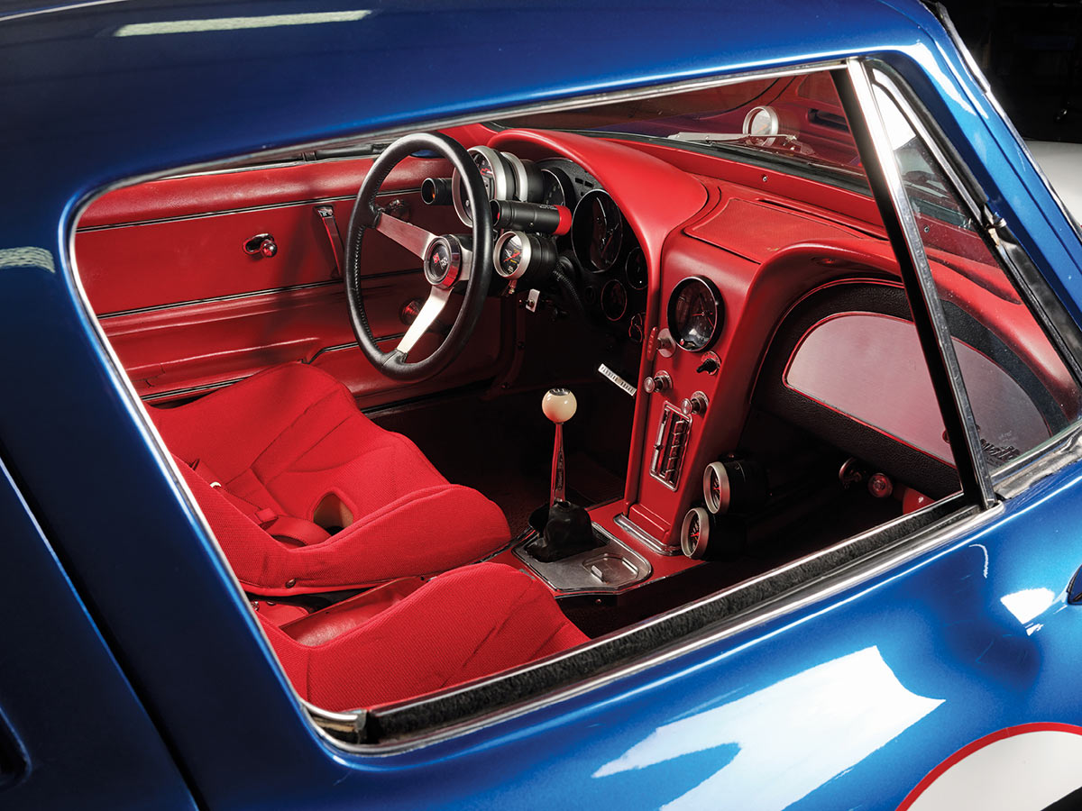 '65 Corvette's semi-stock red interior