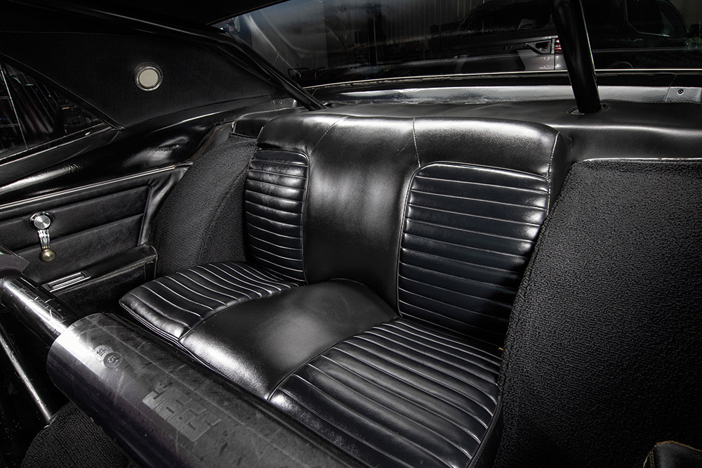 Rear bench seat and tubbed wheel wells