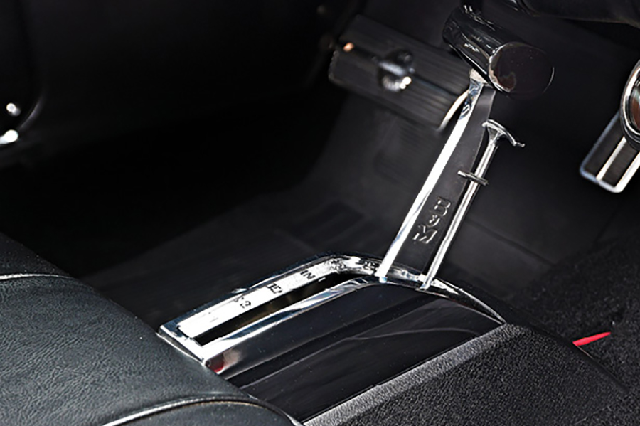 view of '70 Nova gas and brake pedals