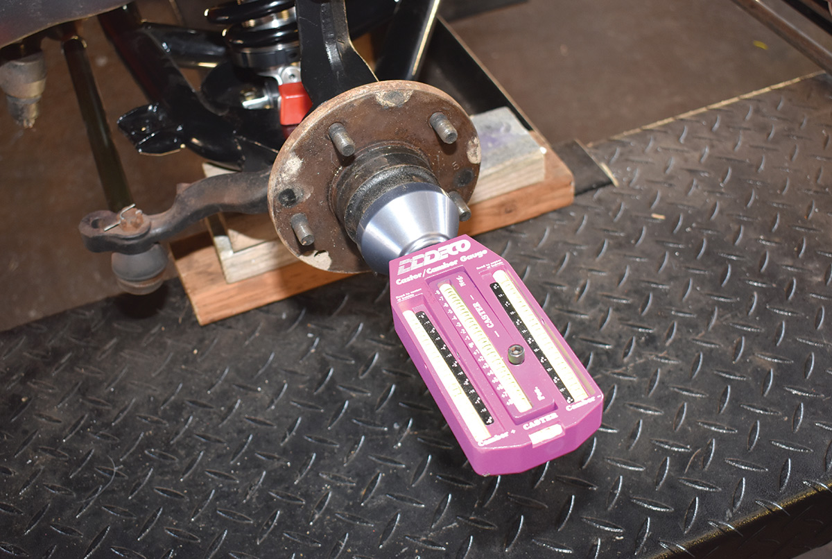 A Speedway Motors caster/camber gauge 