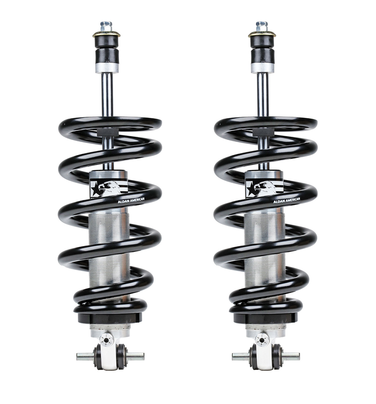 Photo of a pair of springs that are mounted on single-adjustable shocks