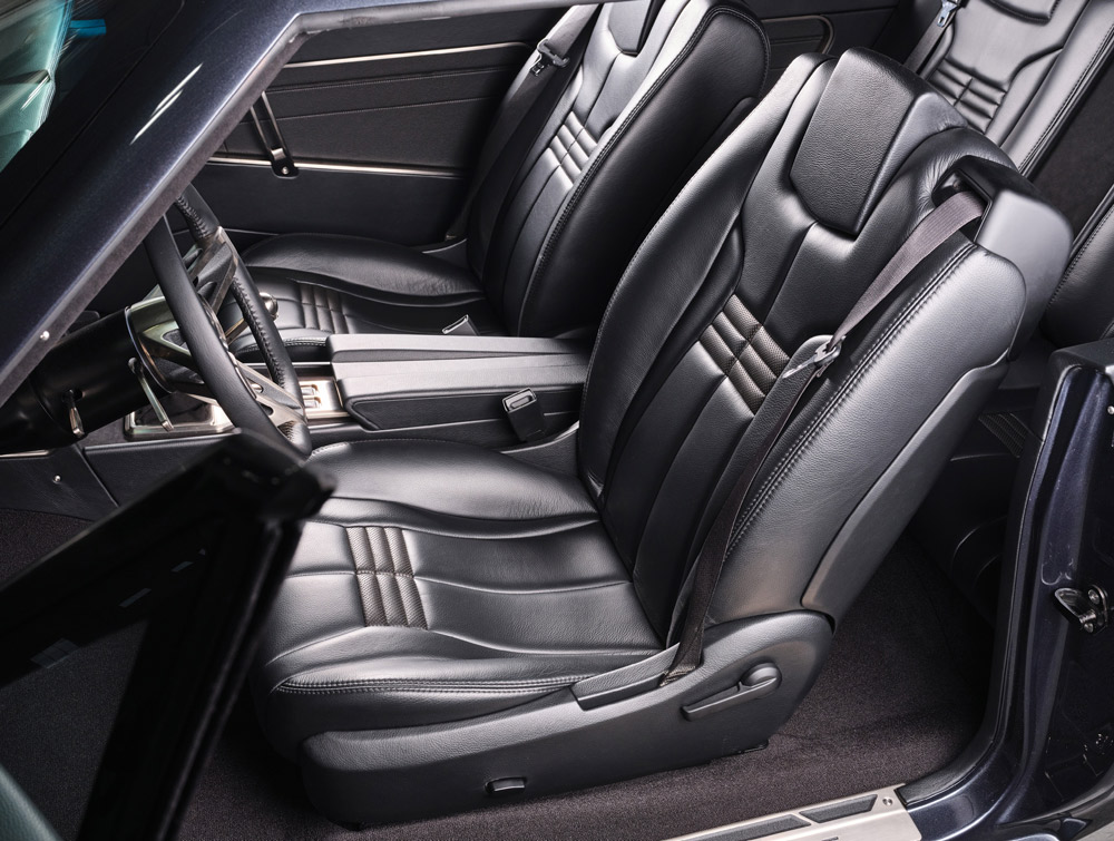 black leather interior in a ’67 Chevelle