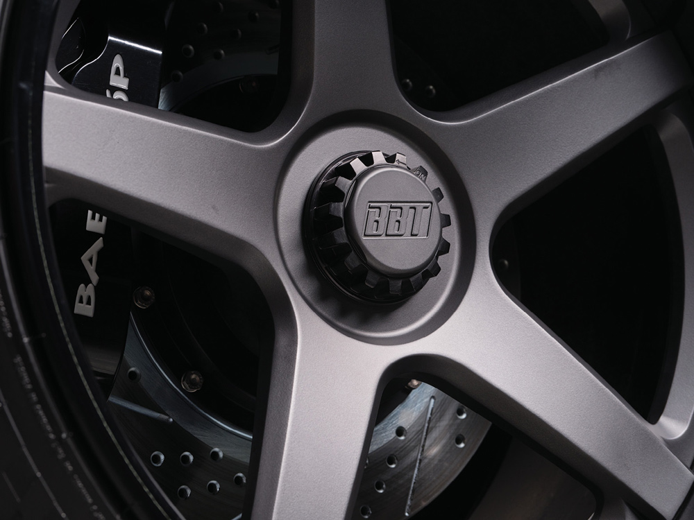 close up of a matte black rim