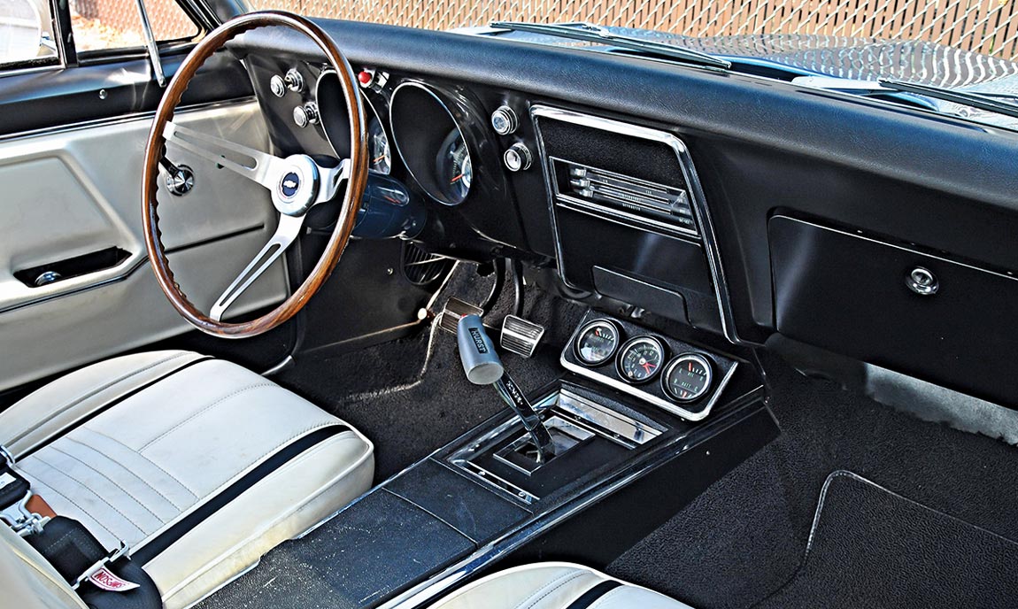interior view from the passenger side of the '67 Camaro SS