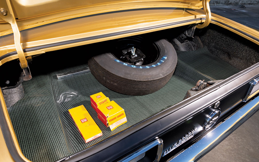 open trunk of a ’67 Chevy Camaro