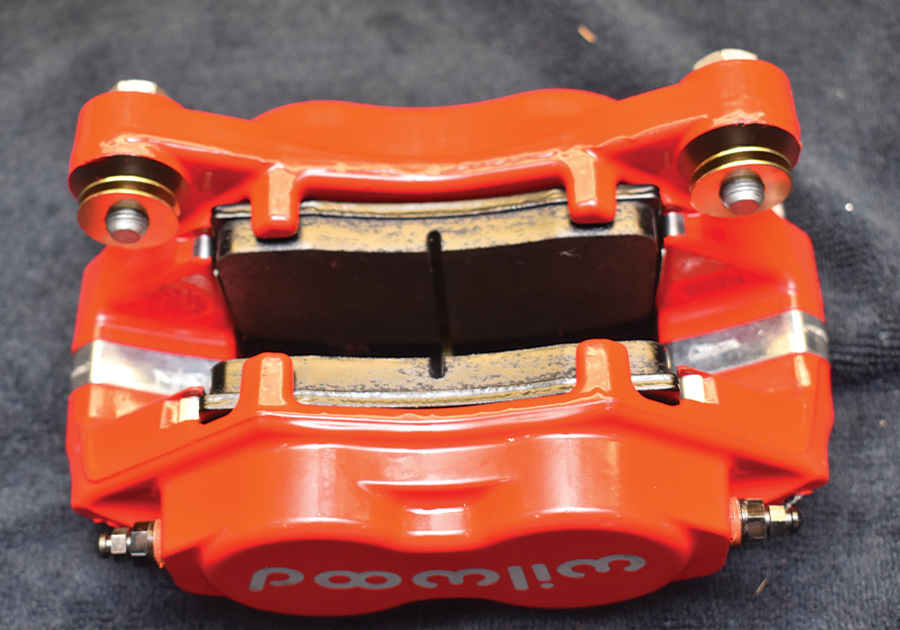 Wilwood recommends installing two shims on each caliper bolt before installation.