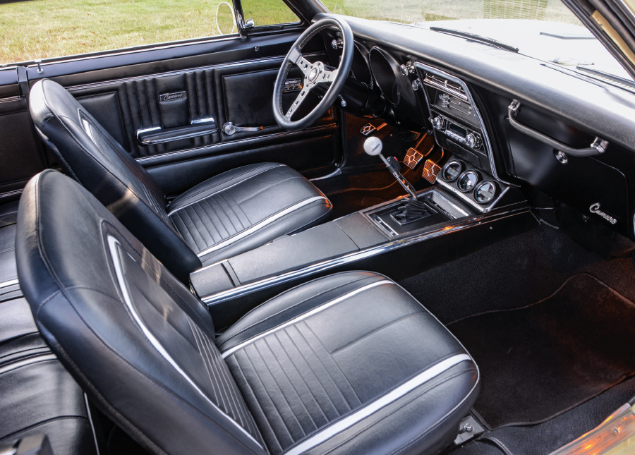 ’67 Camaro interior seat view