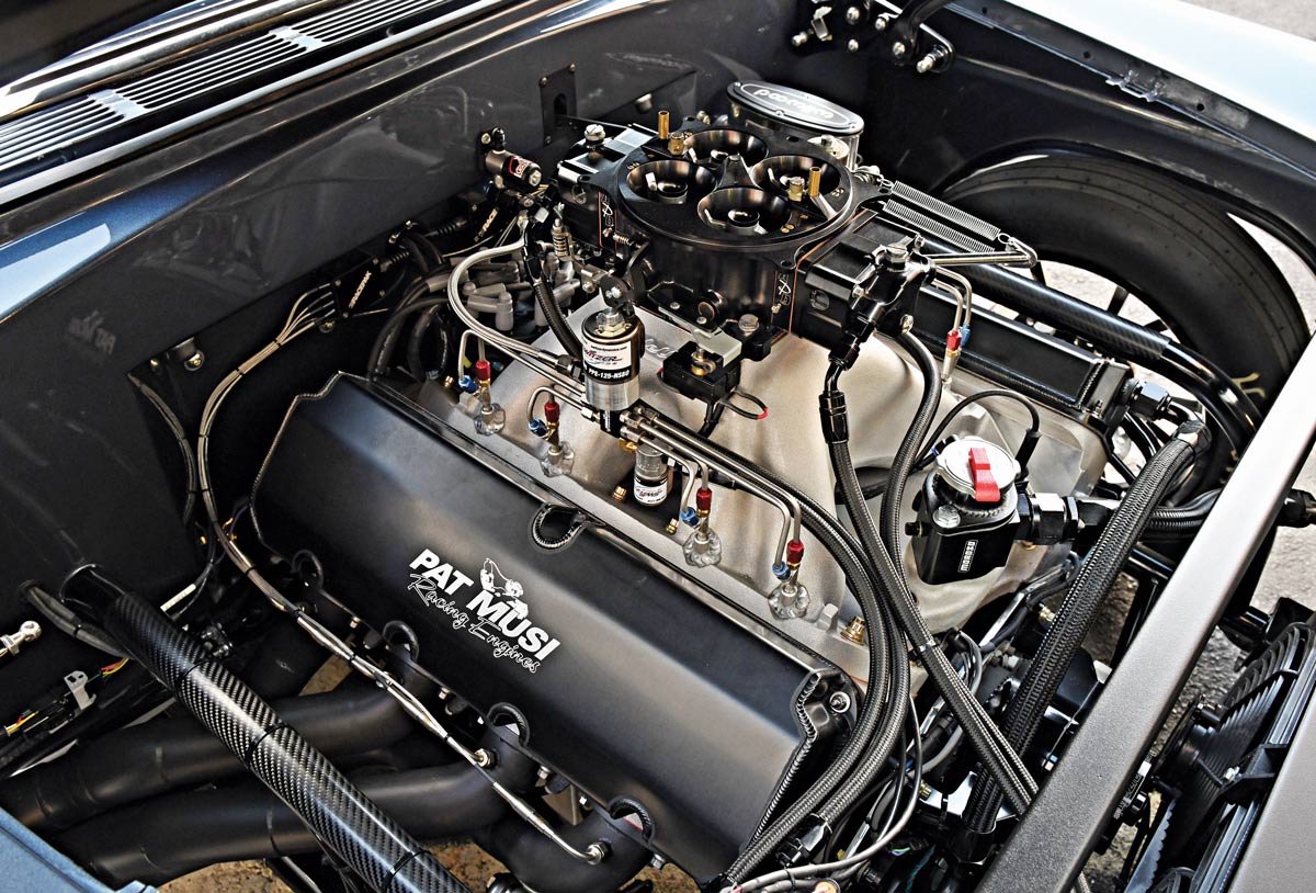 engine of 55' Chevy Bel Air