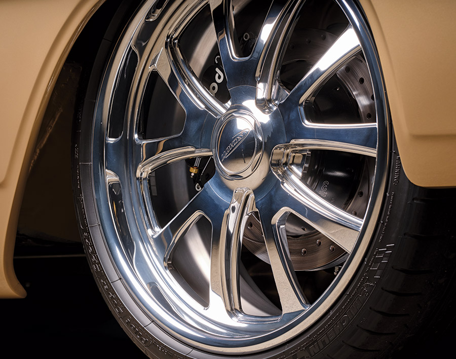 closeup of '67 Chevy Nova wheel