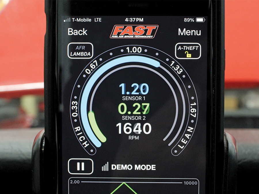 phone screen showing the demo mode with two channels in Lambda