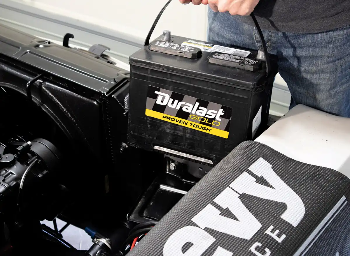 While we were on the subject of wiring, we also dropped in our new Duralast Gold Battery. Rated at 700 cranking amps at just 32 degrees F, this battery will be plenty powerful to turn over our 10.1:1 compression small-block Chevy.