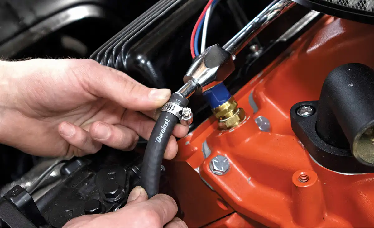 Next we ran fresh Duralast fuel lines in the few areas where we needed rubber lines.