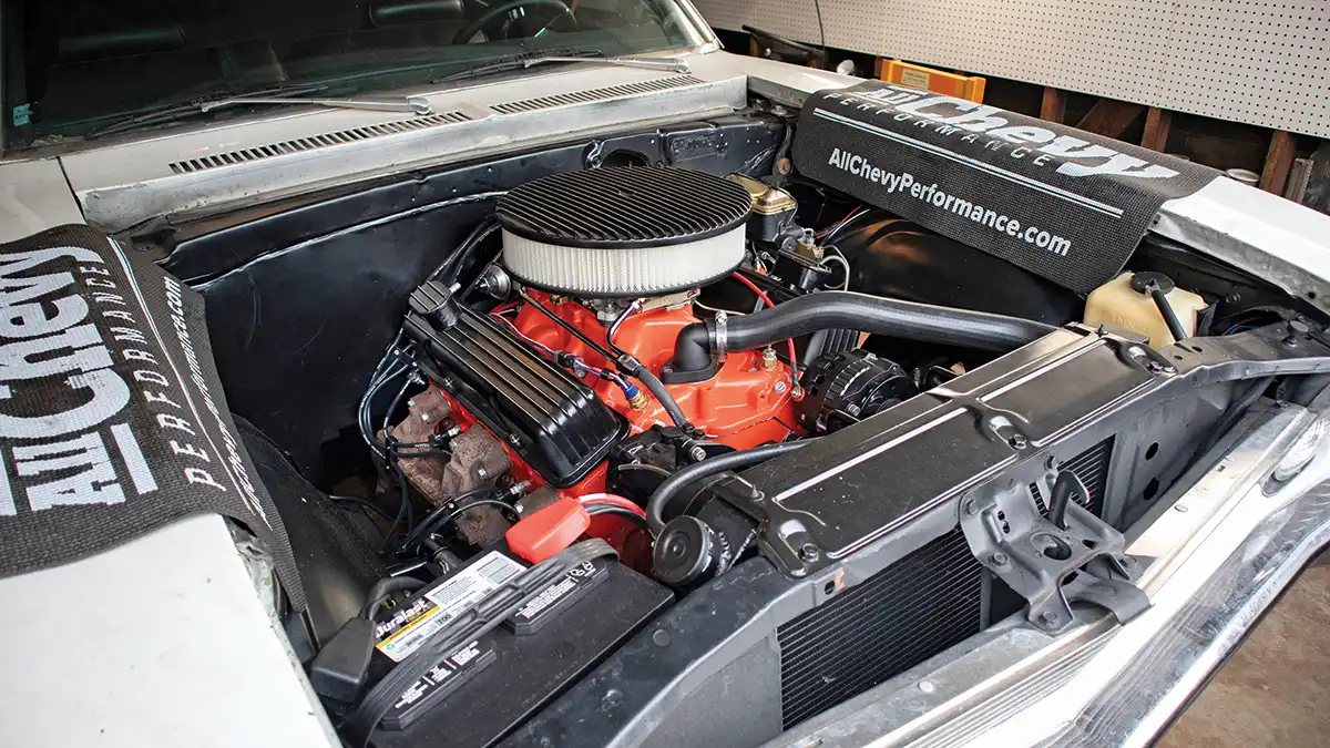 Once we get the chance to break in the flat tappet cam in our newly rebuilt 383ci small-block, we’ll pull off the stock exhaust manifolds, reinstall our ceramic-coated Doug’s Headers long-tube headers, tidy up the wiring, and get this thing back on the road.