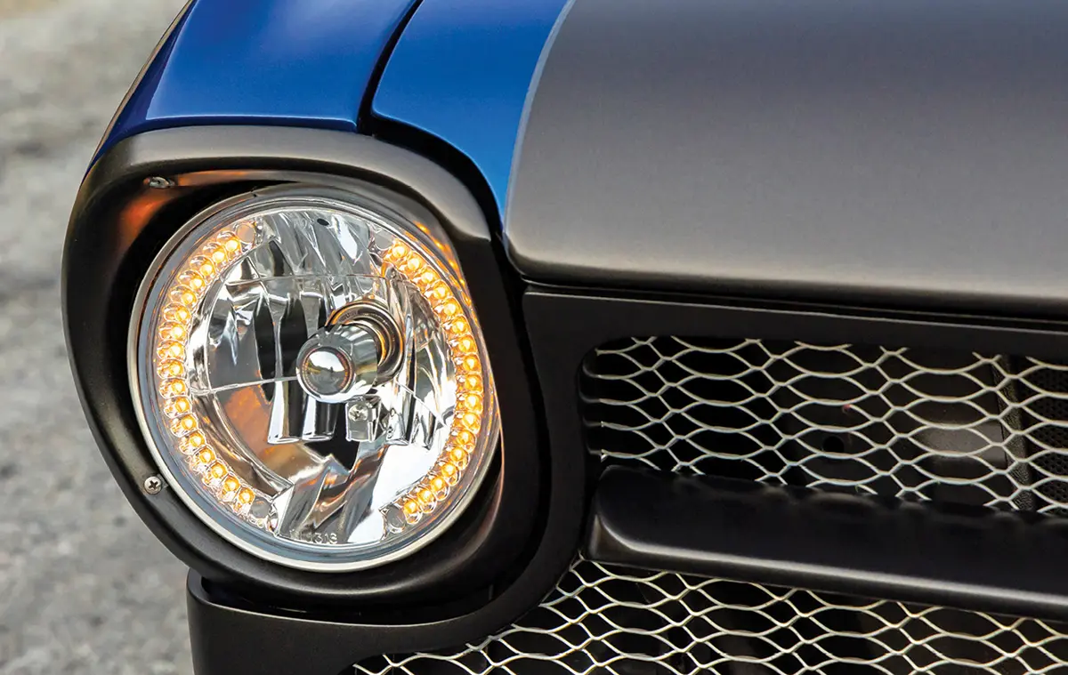 close up of '64 Chevy Nova headlight