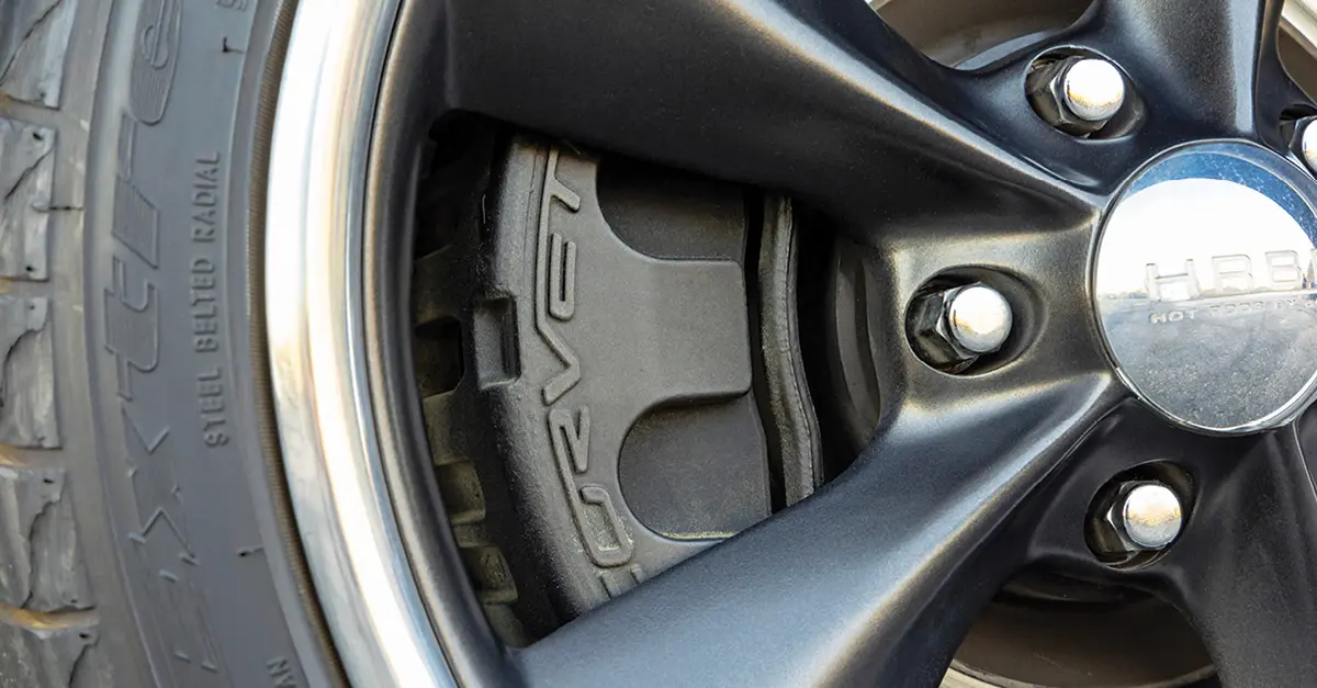 close up of '64 Chevy Nova rims
