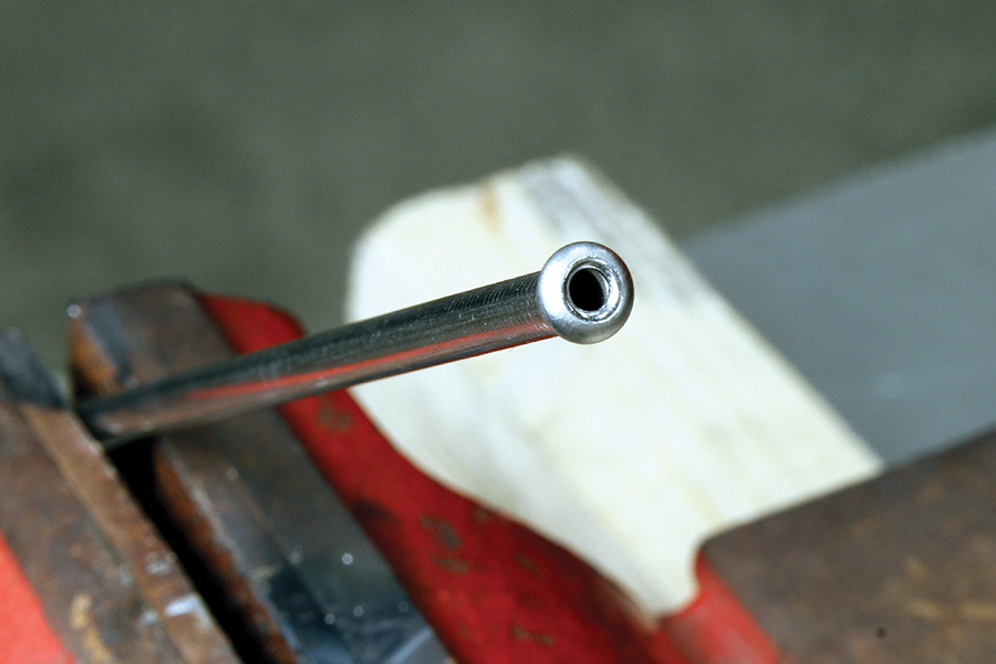 brake line with initial bubble flare