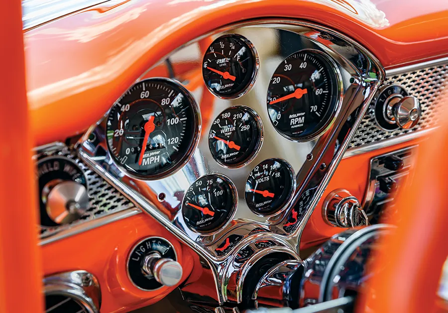 dashboard of '55 Chevy Bel Air