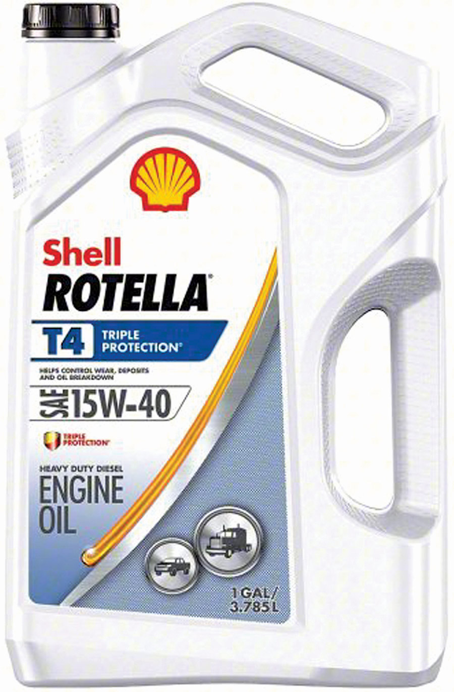 bottle of Shell Rotella engine oil
