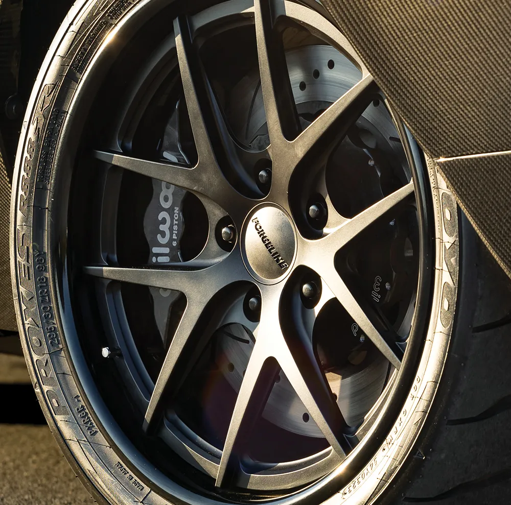 close up of rim and tire