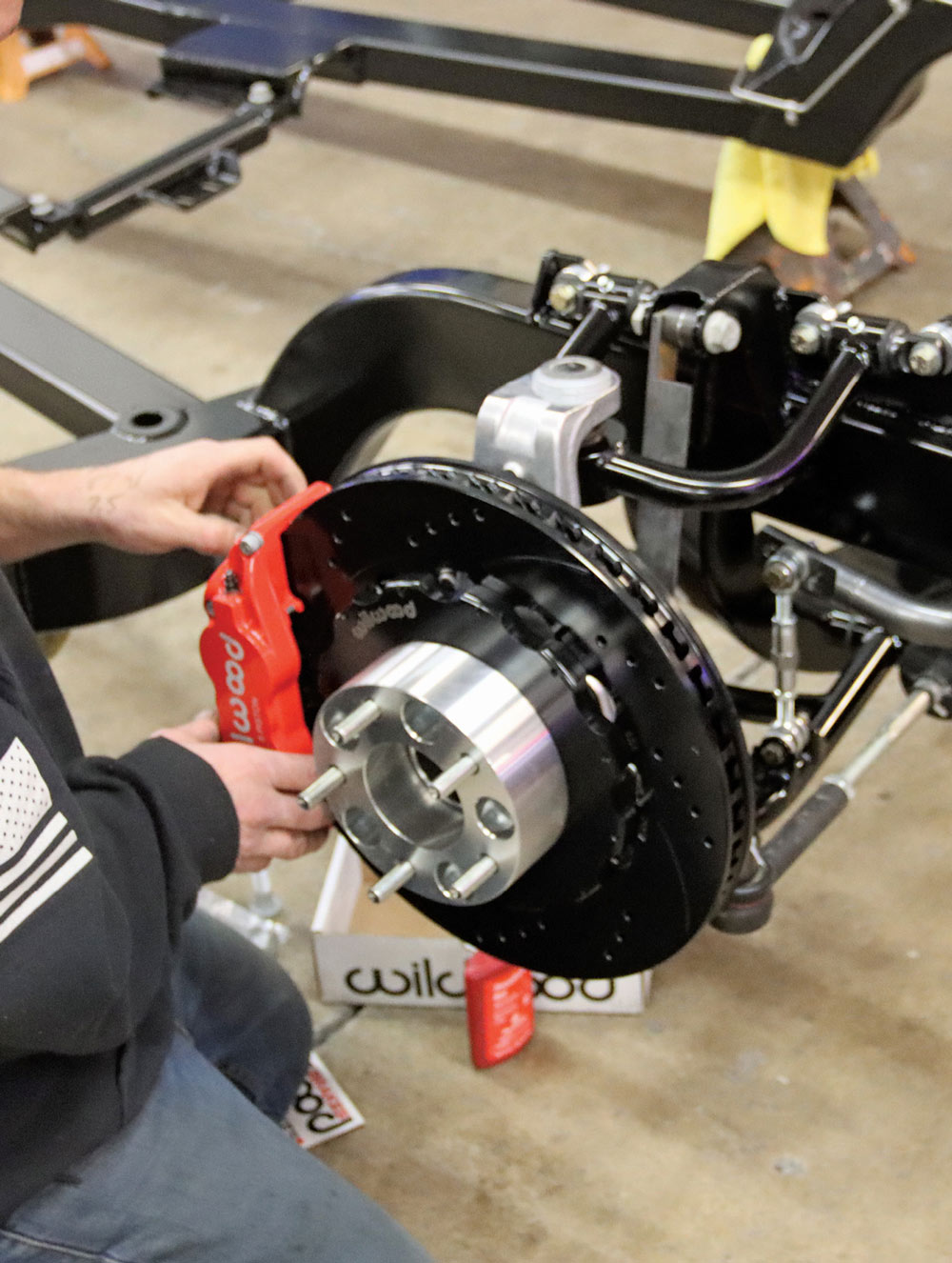Wilwood six-piston calipers with 14-inch rotors