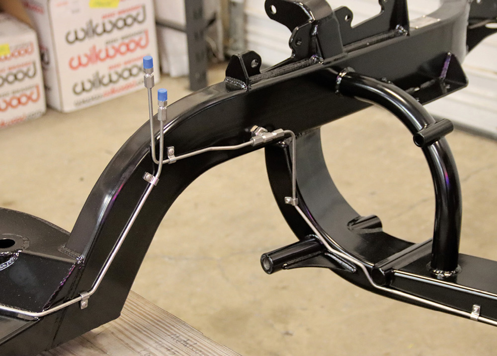 framerails with stainless clamps held on by buttonhead screws