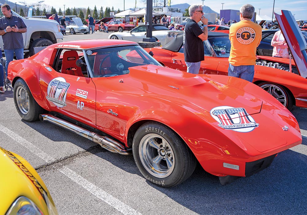 red car with '17' decal