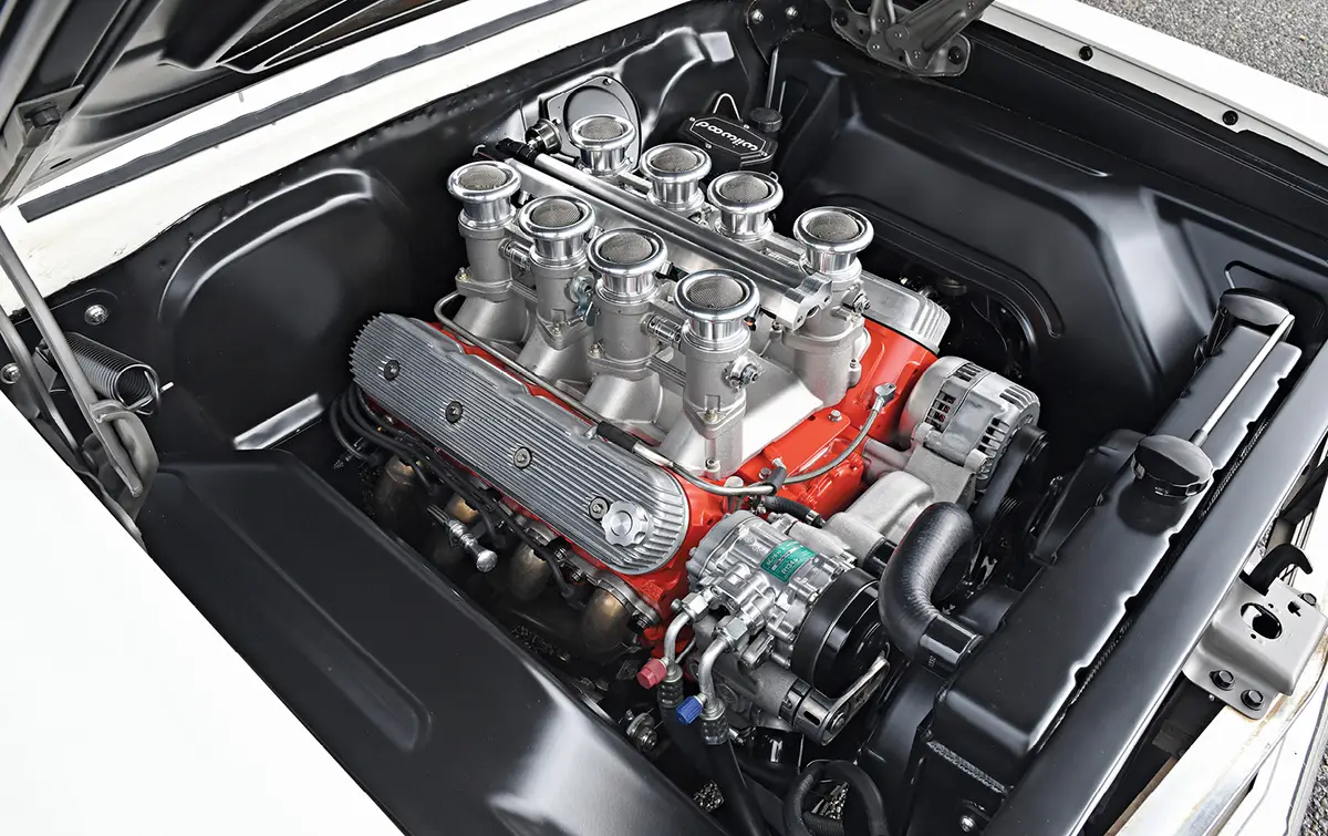 engine view of '66 Chevy II