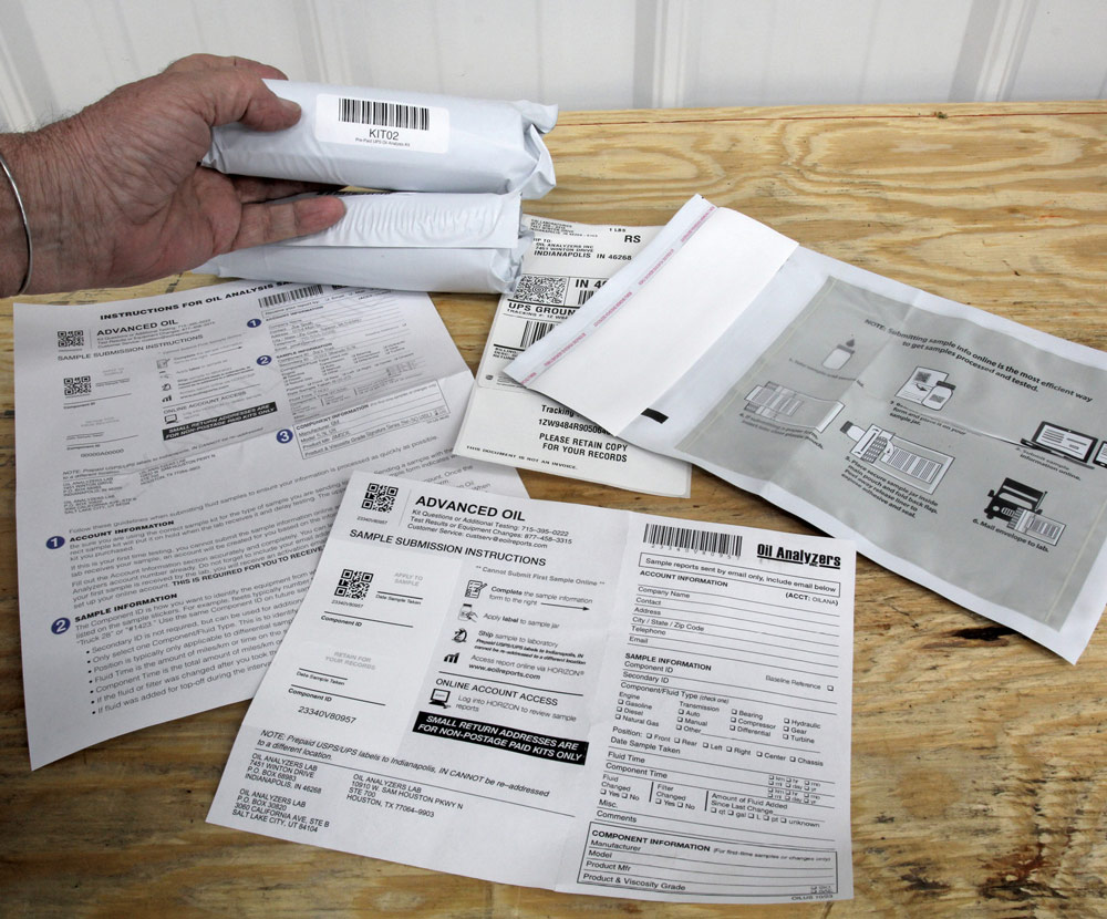 Oil Analyzers test kit in plastic wraps