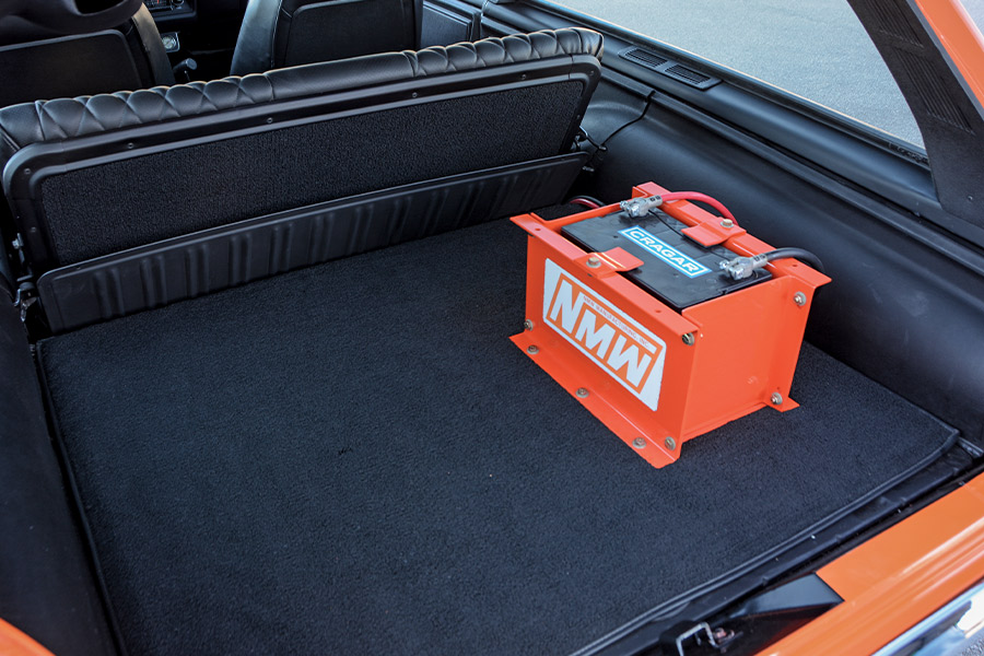 view of trunk of '72 Vega station wagon