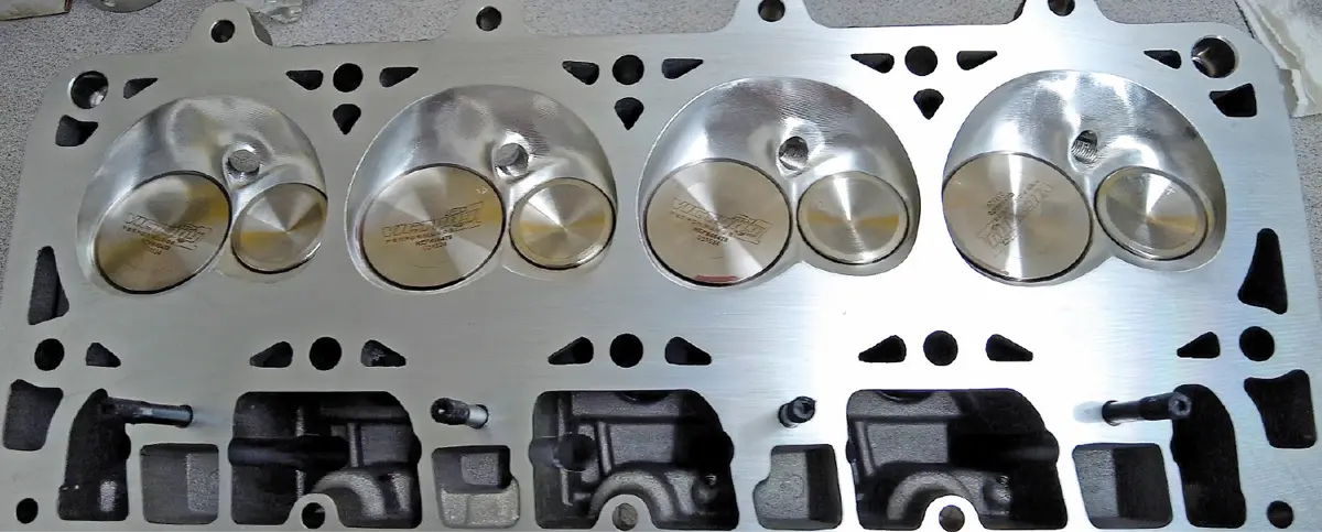 top view of the Brodix BR series aluminum cylinder heads