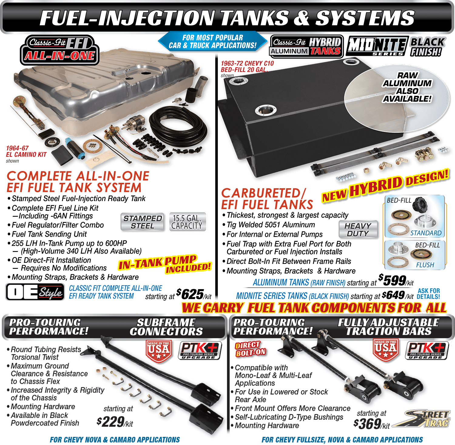 fuel-injection tanks and systems