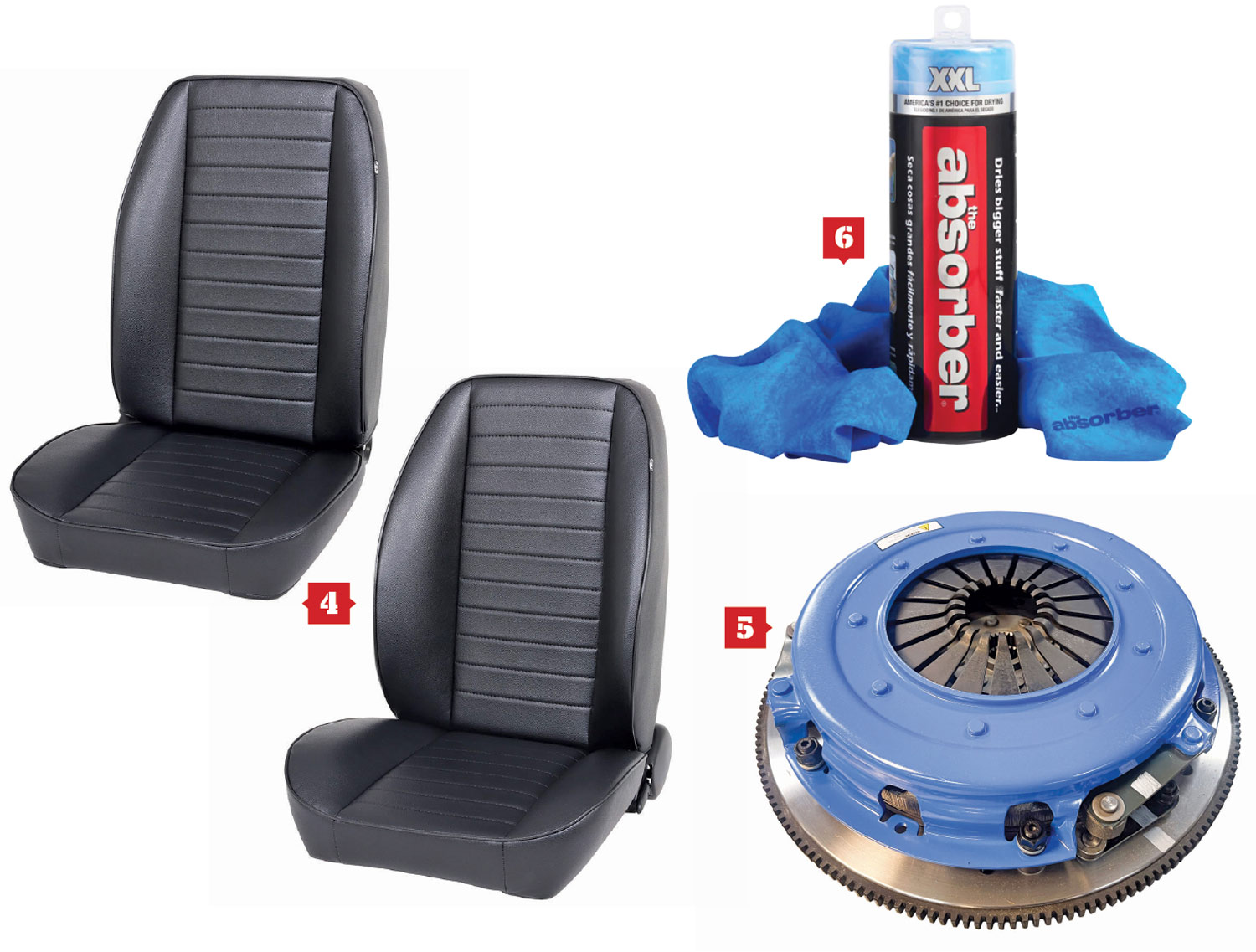 4.  So-Cal Series Seats, 5.  Twin-Disc Performance, and 6.  Drying Power