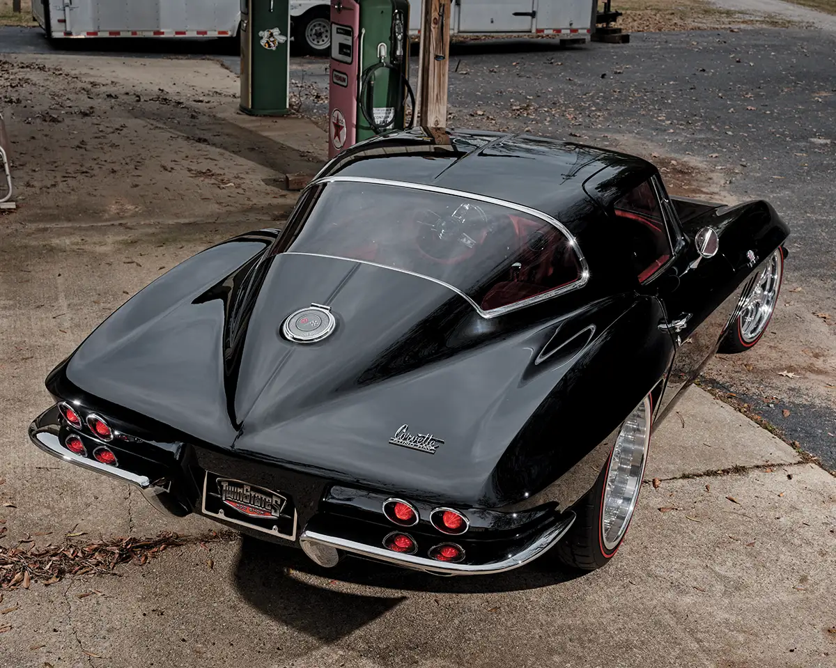 1966 Corvette engine bay Holley EFI fuel injection