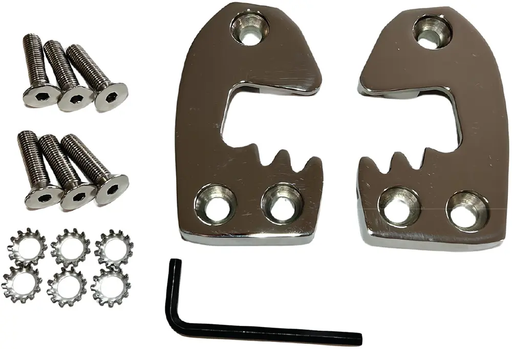 Orange County Hot Rods precision-engineered, polished billet stainless Door Striker Set