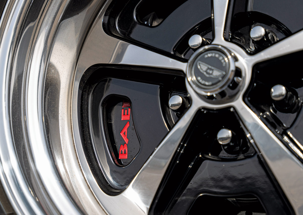 Baer brake caliper visible behind the classic five-spoke wheel of the 1971 Chevelle SS