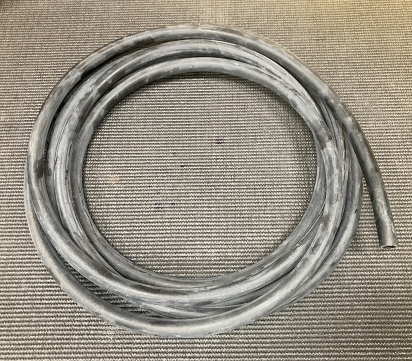 high-pressure fuel line hose coiled for custom fuel system installation