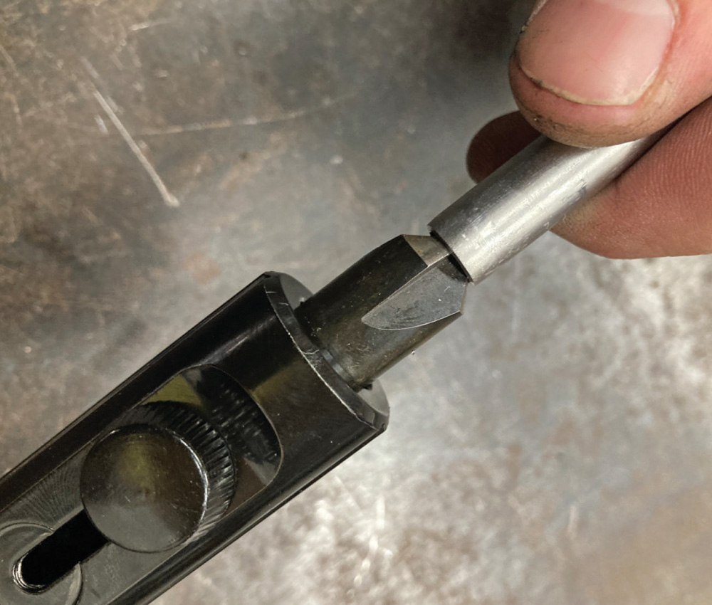 deburring tool used to clean and smooth cut ends of fuel line tubing