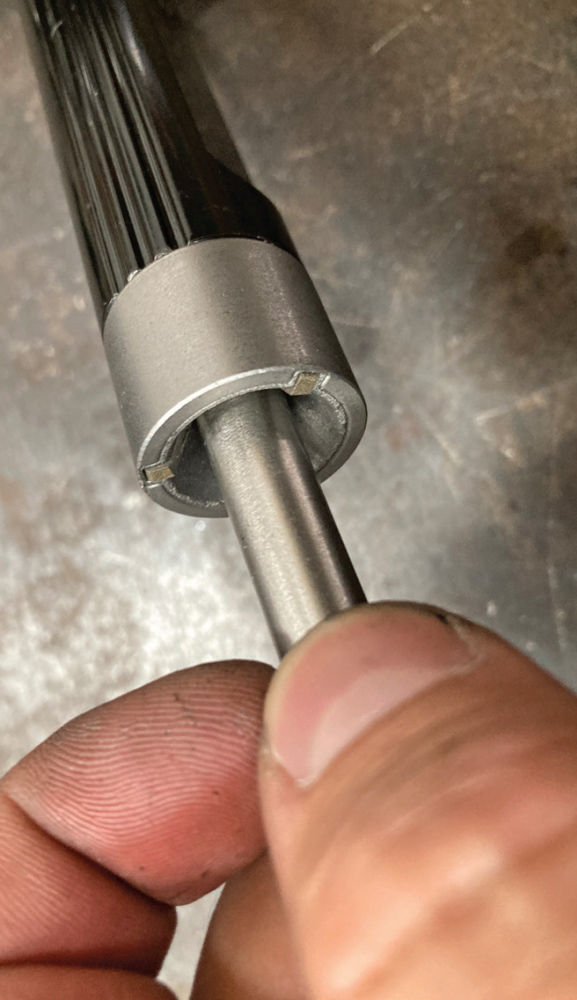 inside view of a fuel line end prepared with a smooth, uniform finish for secure connections