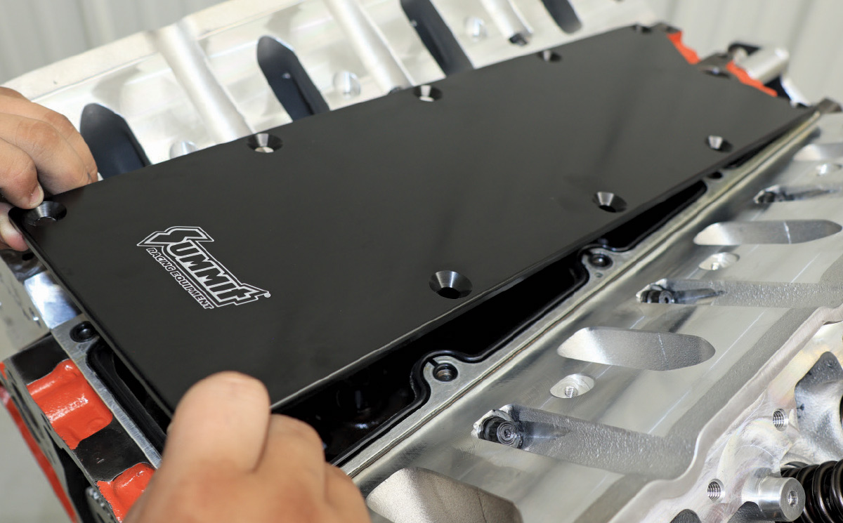 Summit Racing LS valley cover billet aluminum gasket install
