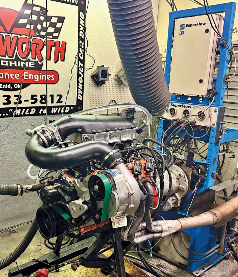 LS engine dyno test SuperFlow engine dyno Dunsworth Machine tuning setup