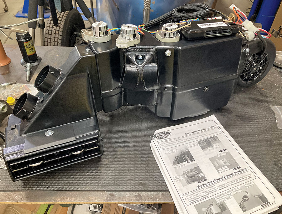 Vintage Air evaporator unit pre-installation with instruction manual
